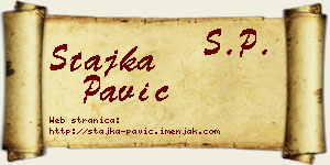 Stajka Pavić vizit kartica